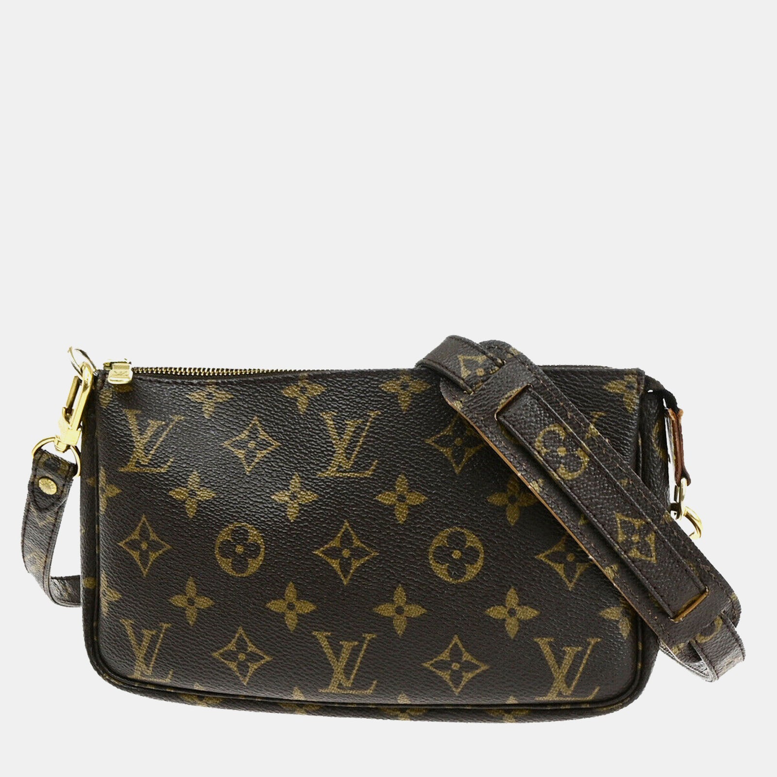 Louis Vuitton Braune Canvas Pochette Accessoires Umhängetasche