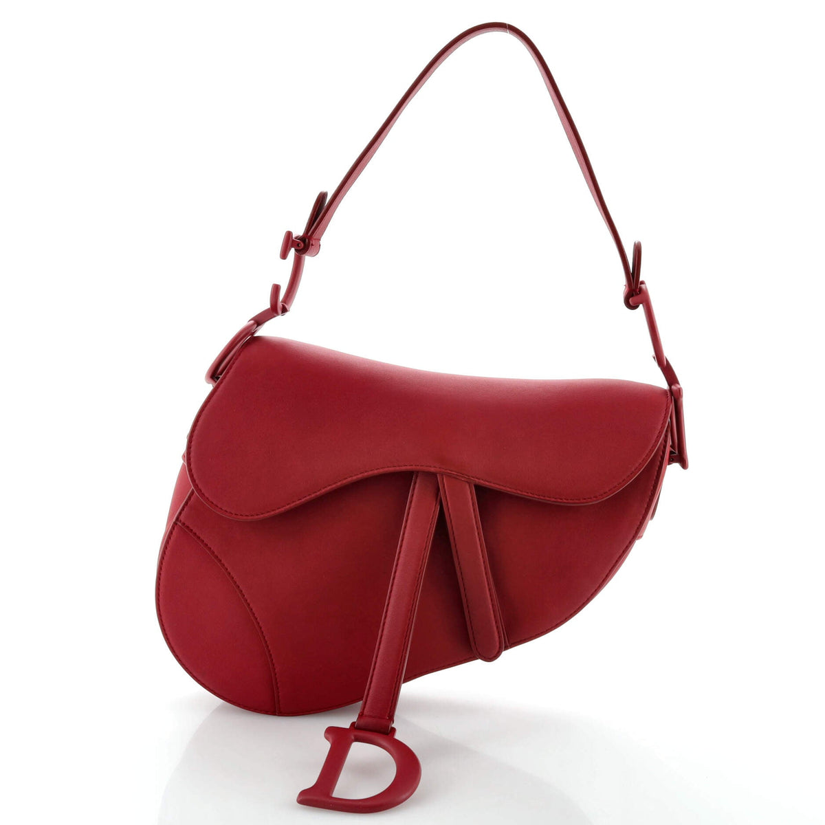 Christian Dior Ultra Matte Saddle Handbag Leather Medium