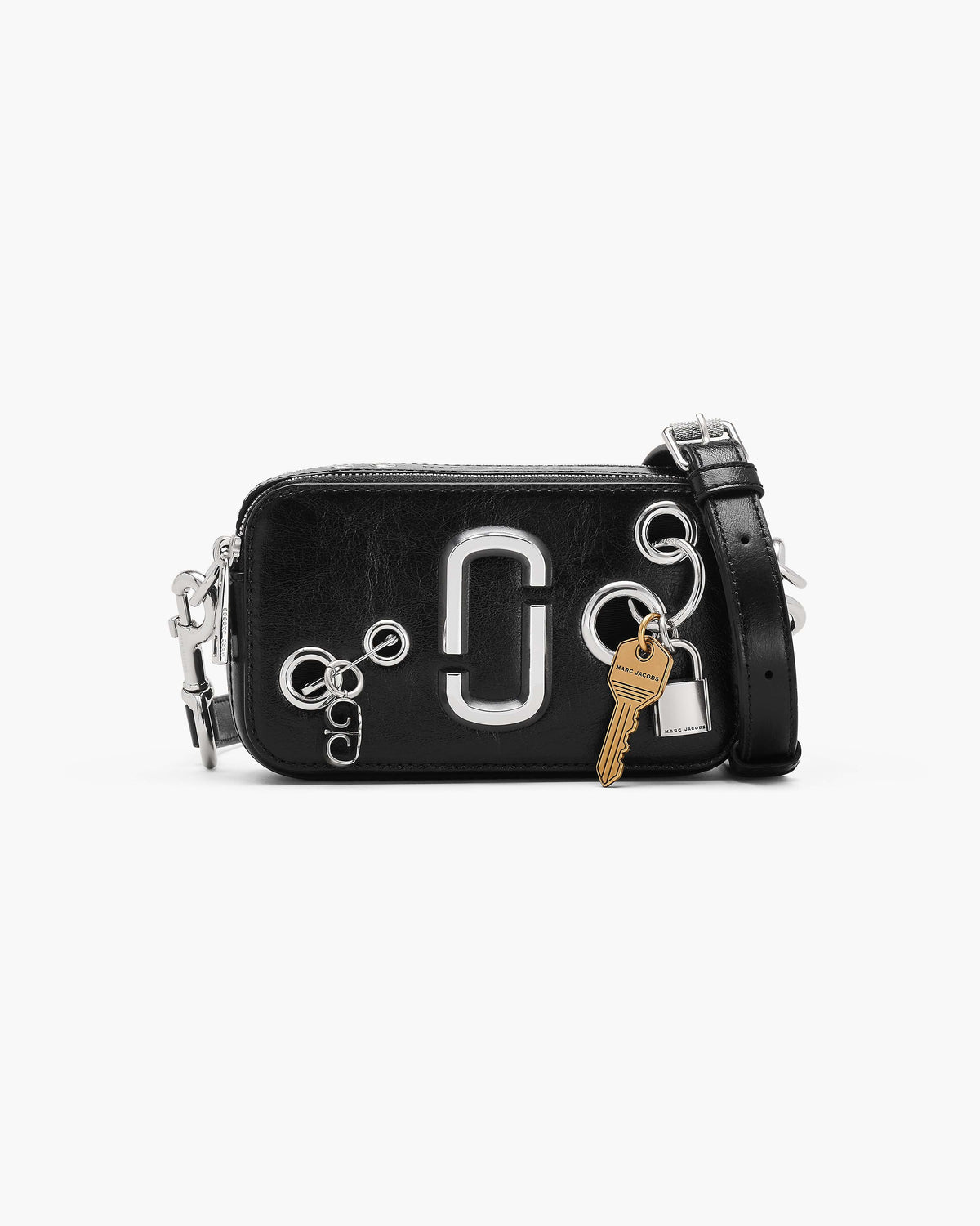 Marc Jacobs Marc Jacobs The Grommet Charm Snapshot Bag Earrings in Black