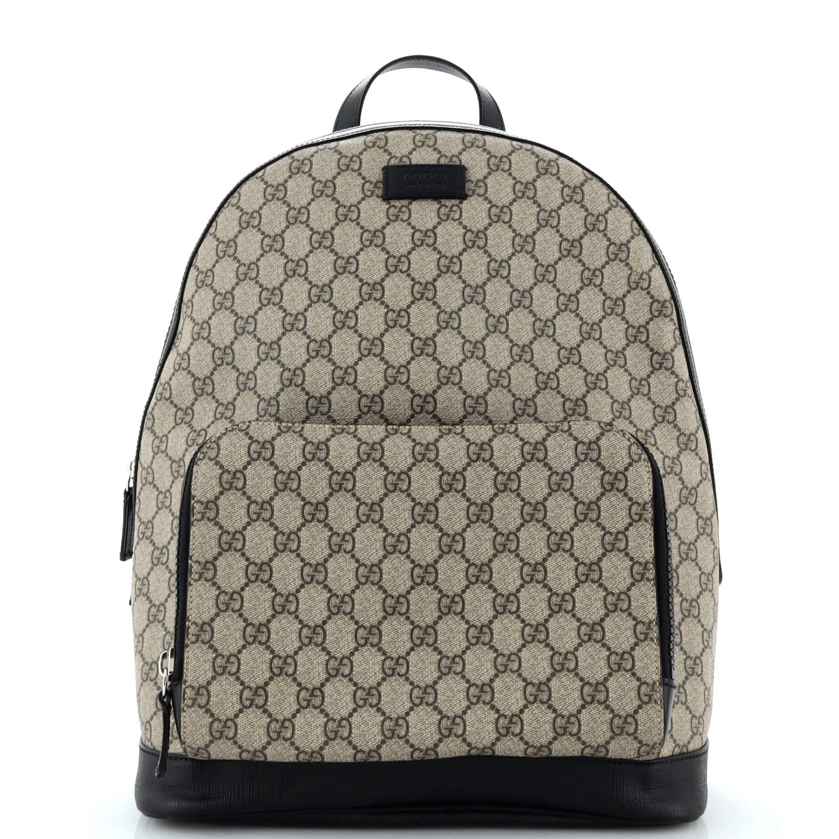 Gucci GUCCI Zip Pocket Backpack GG Coated Canvas Medium