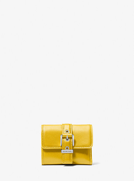 Michael Kors MK Colby Small Leather Tri-Fold Wallet - Yellow - Michael Kors