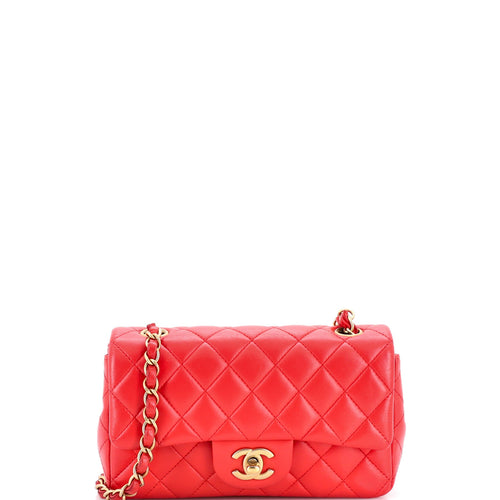 CHANEL Classic Single Flap Bag Quilted Lambskin Mini