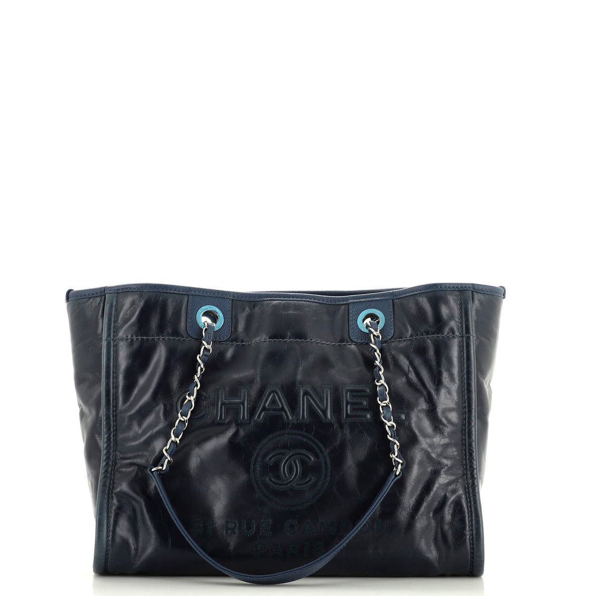 Chanel CHANEL Deauville Tote Glazed Calfskin Small
