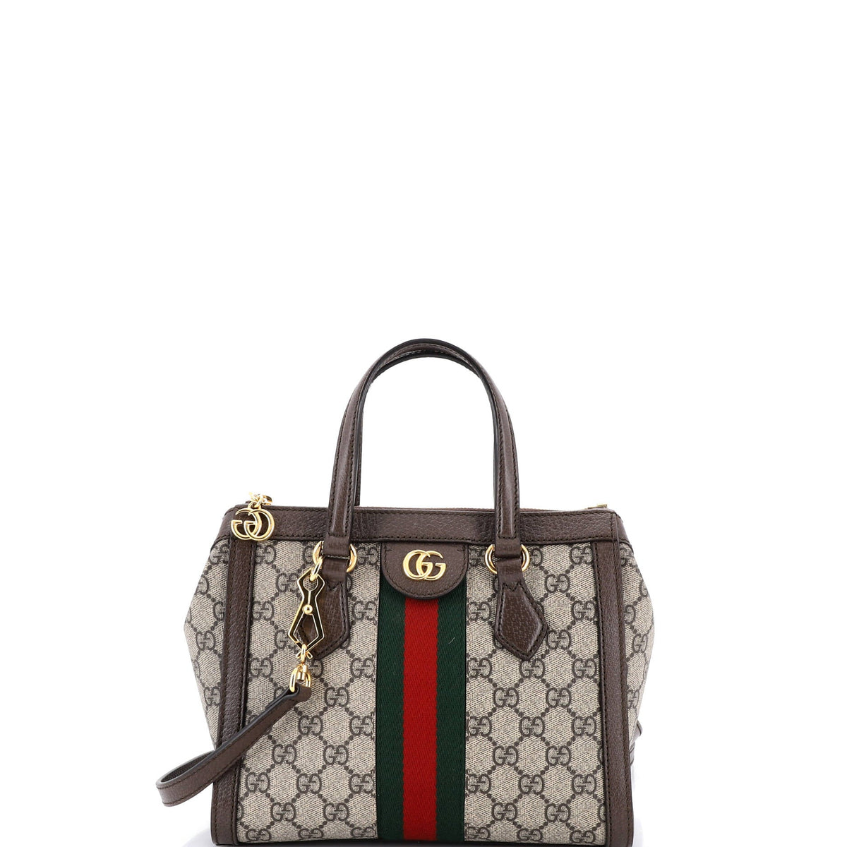 Gucci GUCCI Ophidia Top Handle Tote GG Coated Canvas Small