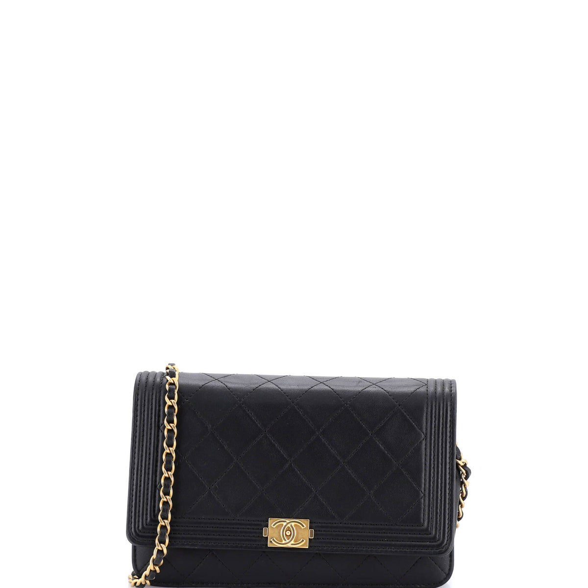 Chanel CHANEL Boy Wallet on Chain Quilted Lambskin