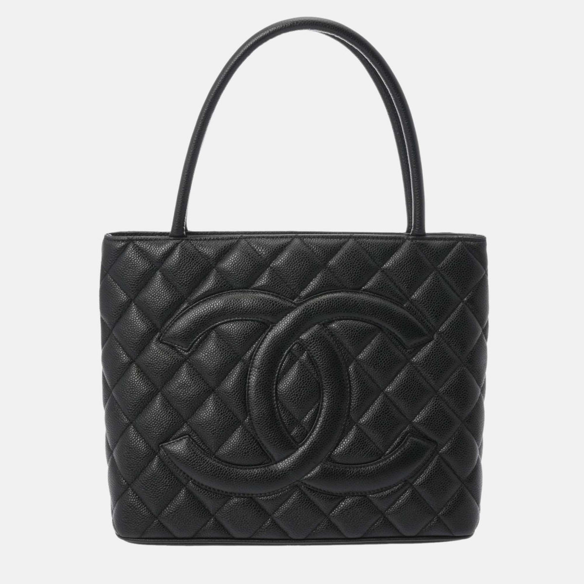 Chanel Black Caviar Skin Reprint Tote Bag