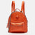 Orange Leather Medusa Backpack