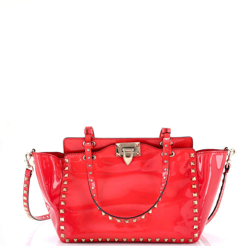VALENTINO GARAVANI Rockstud Tote Soft Patent Medium