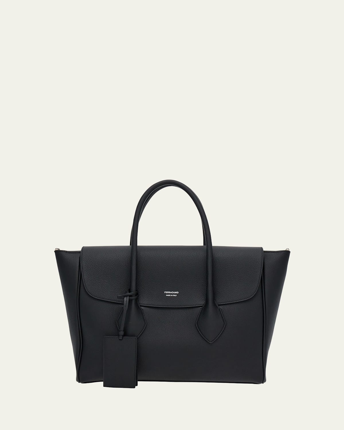 Ferragamo Men's Calfskin Flap Tote Bag