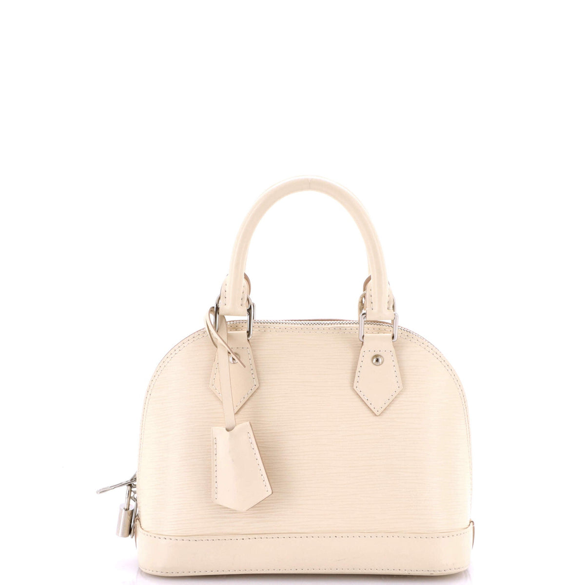 Louis Vuitton Alma Handbag Epi Leather with Logo Jacquard Strap BB
