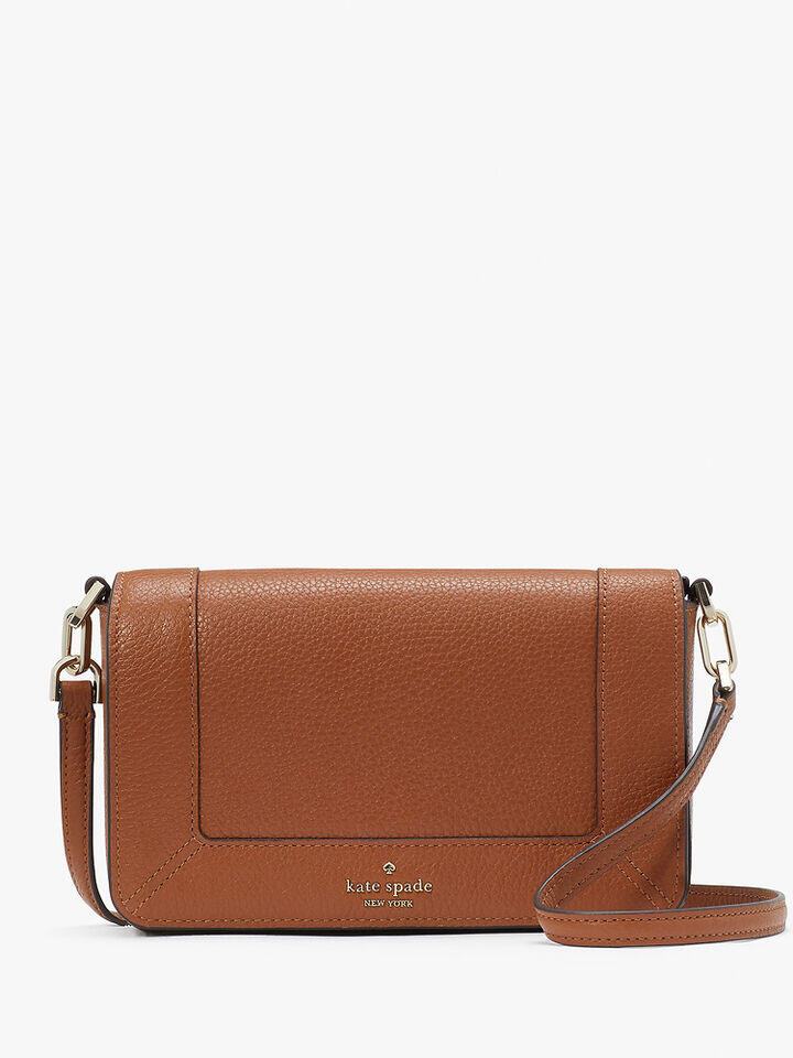 Kate Spade Au Lena Pebbled Leather Small Flap Crossbody