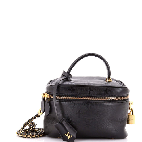 Vanity Handbag Monogram Ink Embossed Lambskin PM