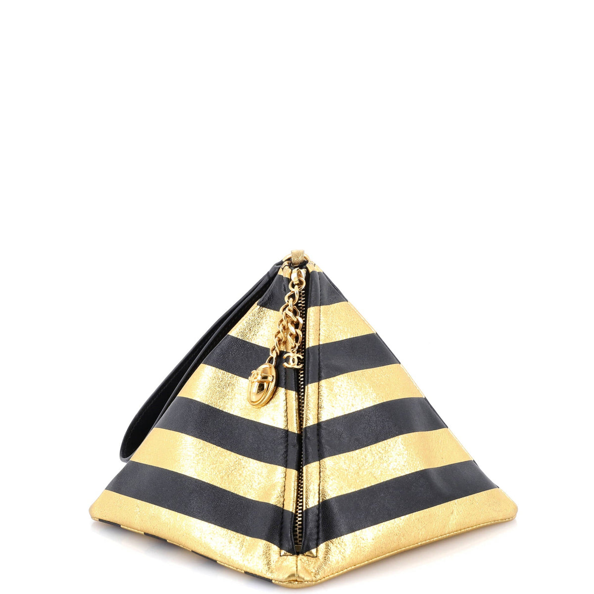 Chanel CHANEL Kheops Pyramid Bag Striped Lambskin