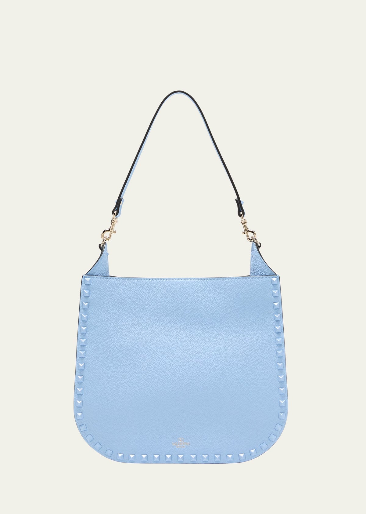 Valentino Small Rockstud Leather Hobo Bag