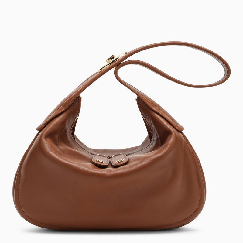 Valentino Small Go-hobo bag in tobacco leather
