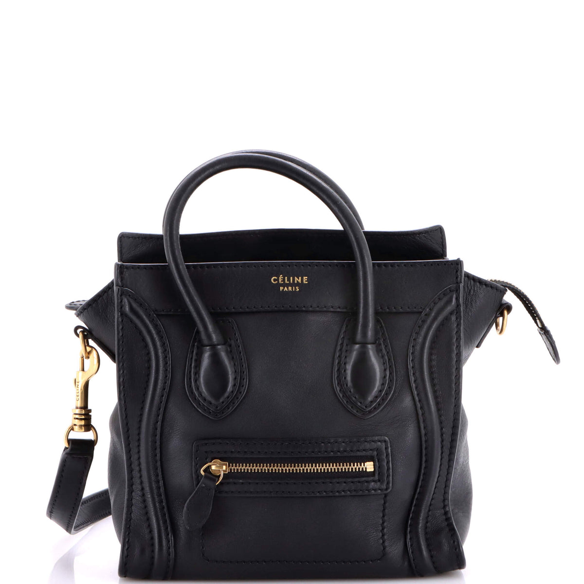 Celine CELINE Luggage Bag Smooth Leather Nano