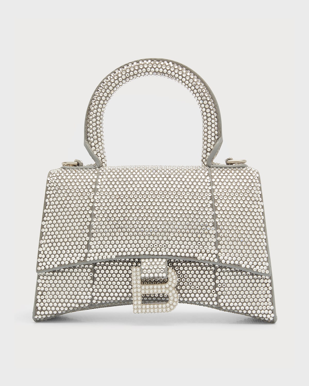 Balenciaga Hourglass XS Tasche mit Strasssteinen