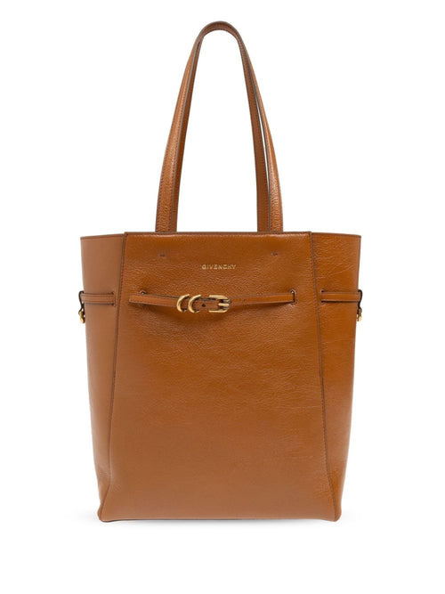 Women's Brown Voyou S Tote Gold Logo in Softtan | BB50ZPB24L222222