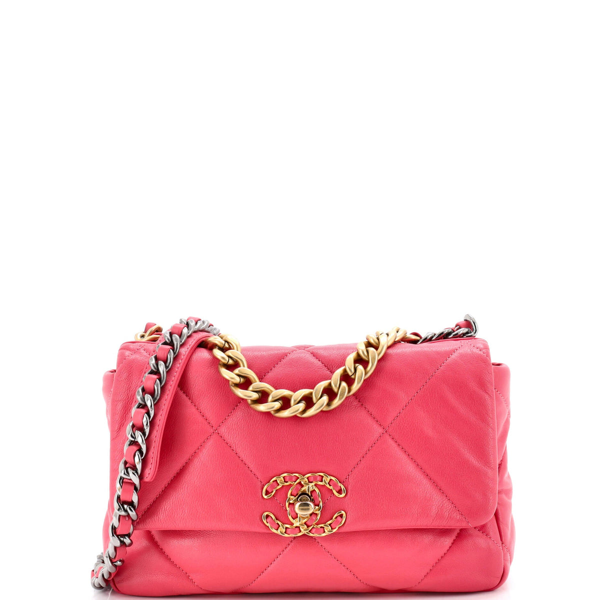Chanel CHANEL 19 Flap Bag Quilted Leather Medium