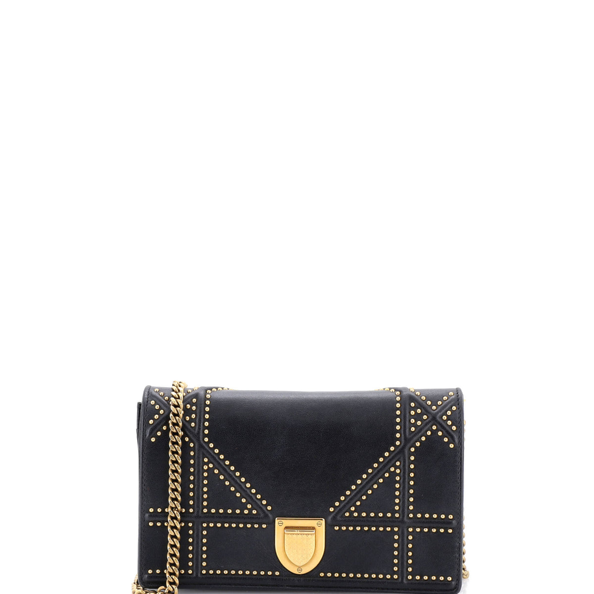 Christian Dior Diorama Wallet on Chain Studded Leather