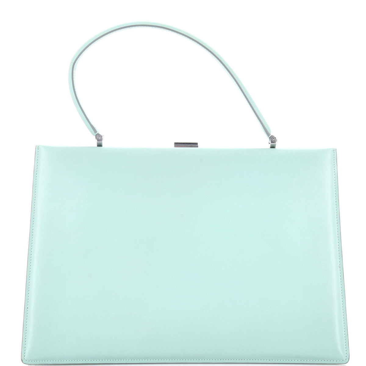 Celine CELINE Clasp Top Handle Bag Leather Medium