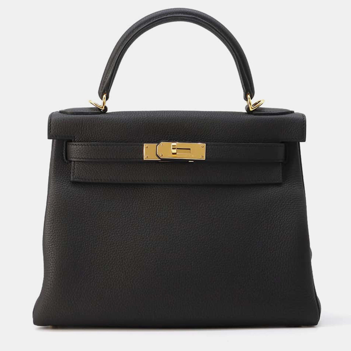 Hermès Black Togo Leather Kelly Retourne Size 28