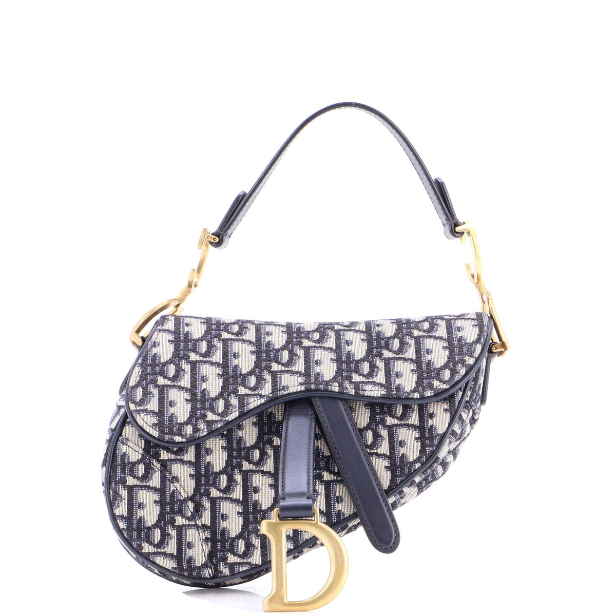 Christian Dior Saddle Handbag Oblique Canvas Mini