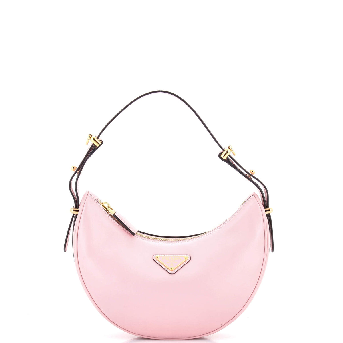 Prada PRADA Arque Half Moon Hobo Leather Small