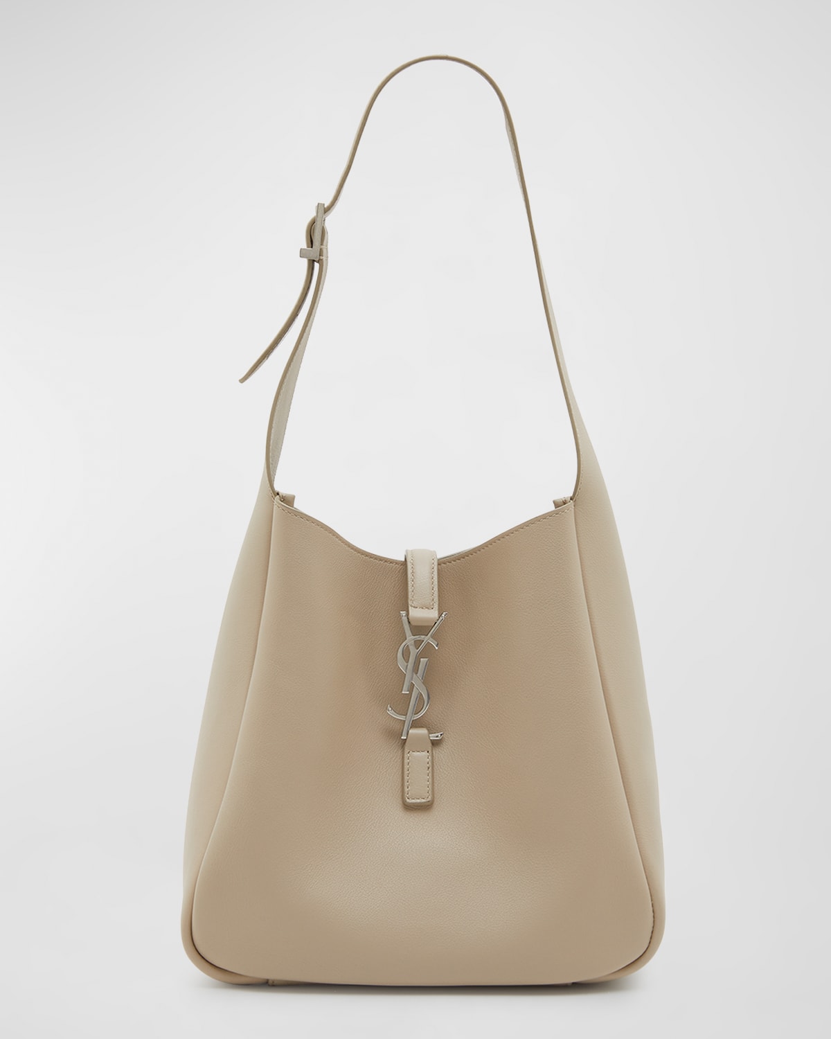 Saint Laurent Le 5 A 7 Small YSL Hobo Bag in Smooth Supple Leather