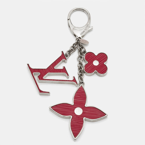 Fleur De Epi Resin Silver Tone Bag Charm