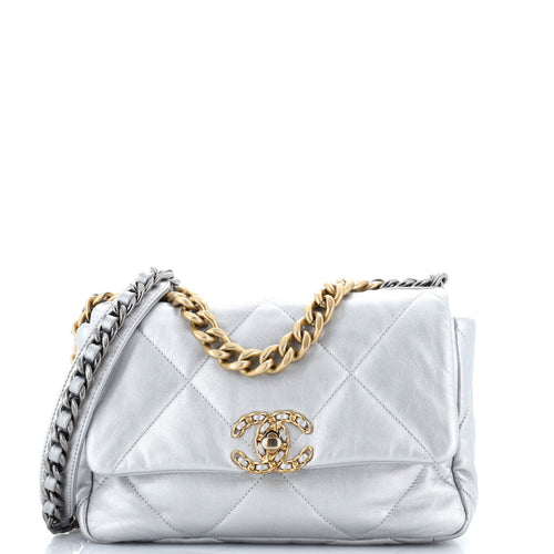 CHANEL 19 Flap Bag Quilted Leather Medium