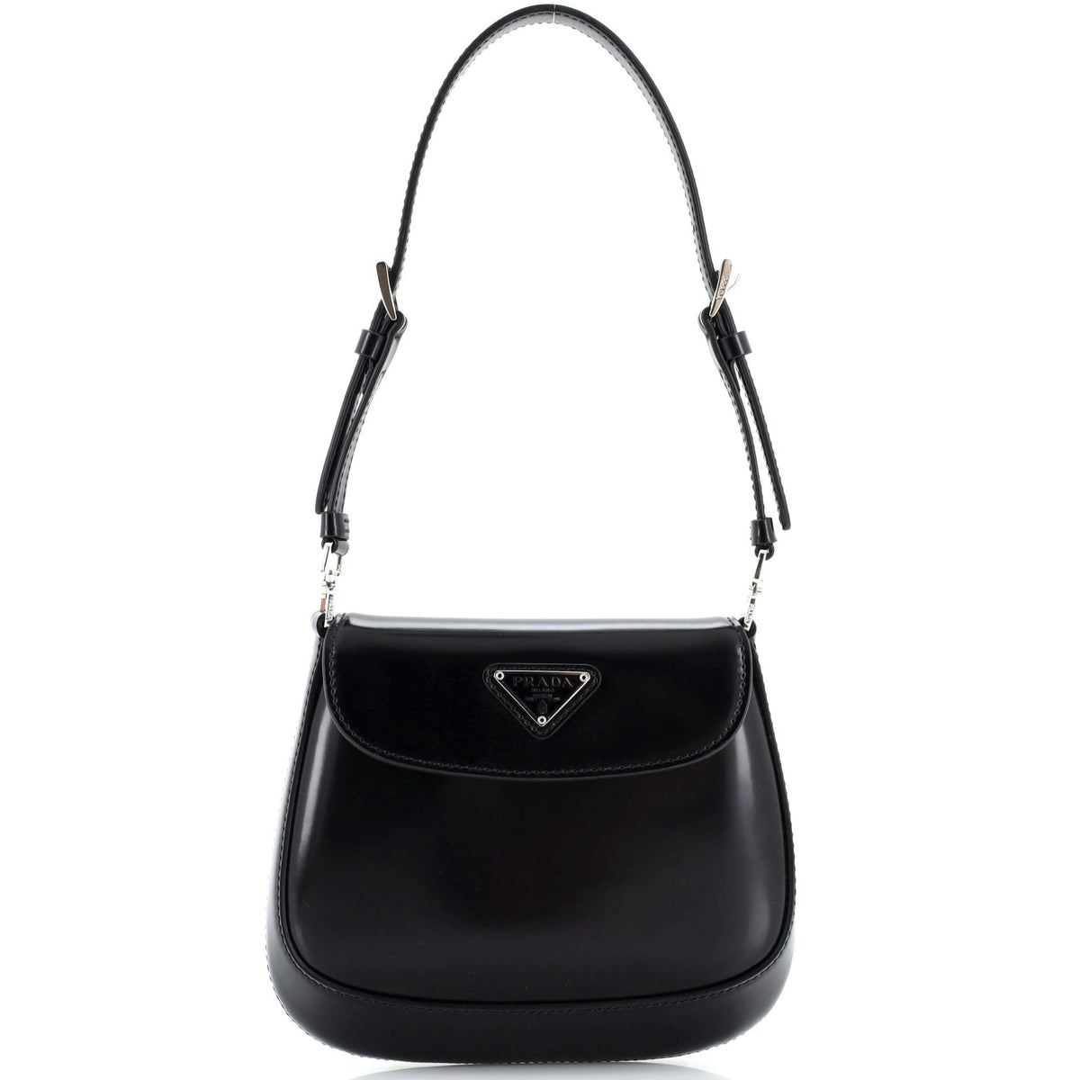 Prada PRADA Cleo Flap Shoulder Bag Spazzolato Leather Mini