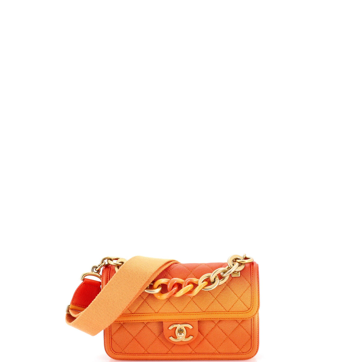 Chanel CHANEL Sunset On The Sea Flap Bag Quilted Caviar Small