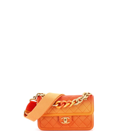 CHANEL Sunset On The Sea Flap Bag Quilted Caviar Small