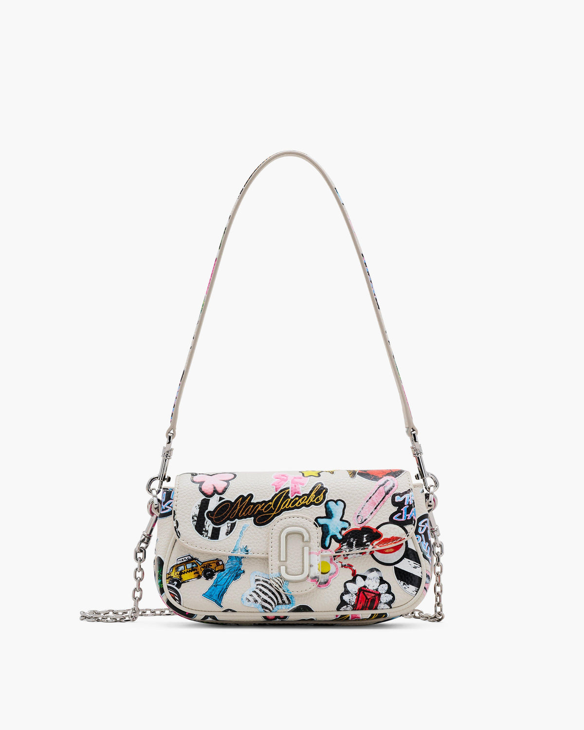 Marc Jacobs The Sticker Clover Shoulder Bag in White Multi