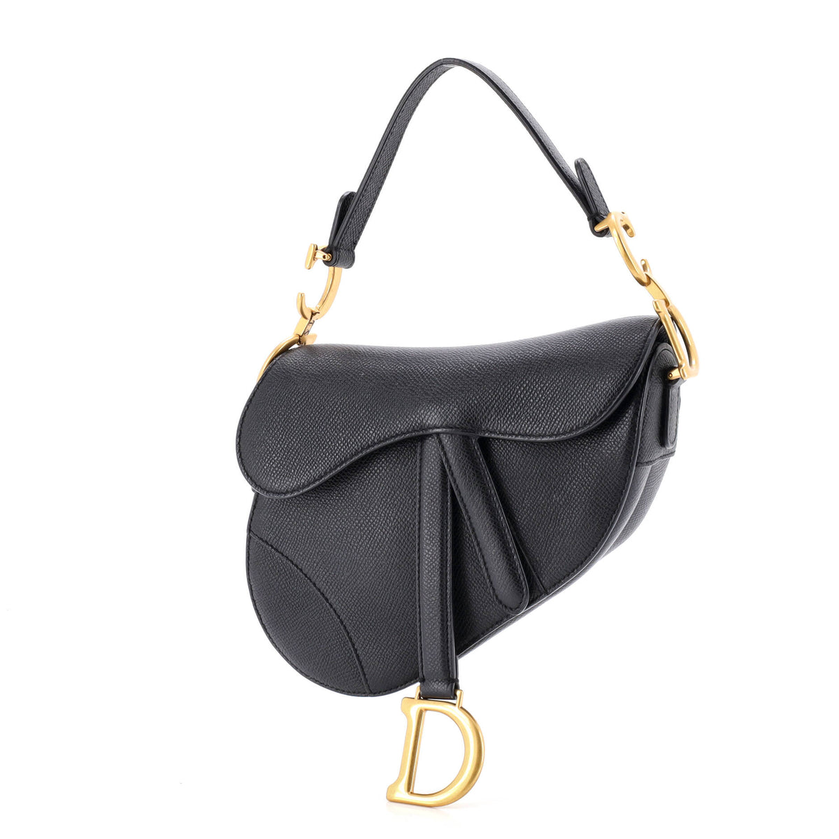 Christian Dior Saddle Handbag Leather Mini
