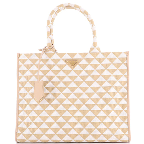 PRADA Symbole Shopper Tote Jacquard Large
