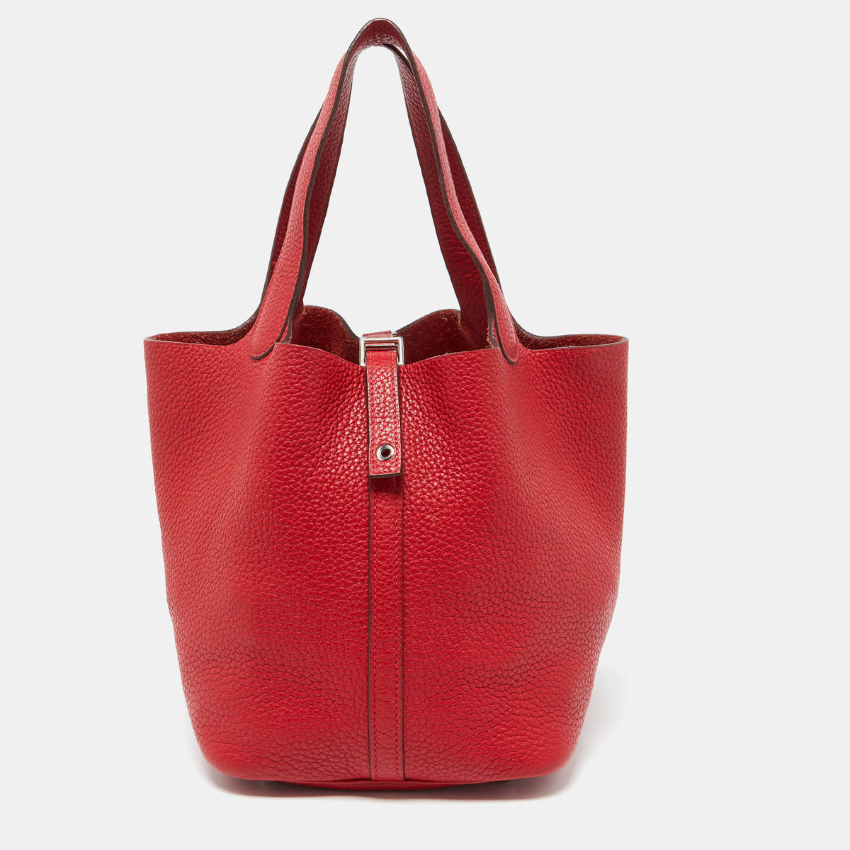 Hermès Rouge Garance Taurillon Clemence Leather Picotin Lock 22 Bag