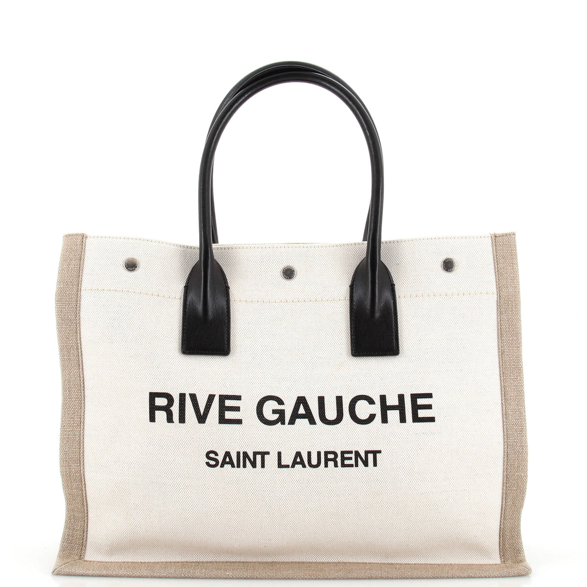 Saint Laurent Rive Gauche Shopper Tote Canvas Small