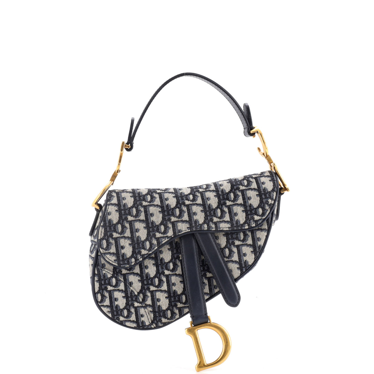 Christian Dior Saddle Handbag Oblique Canvas Mini