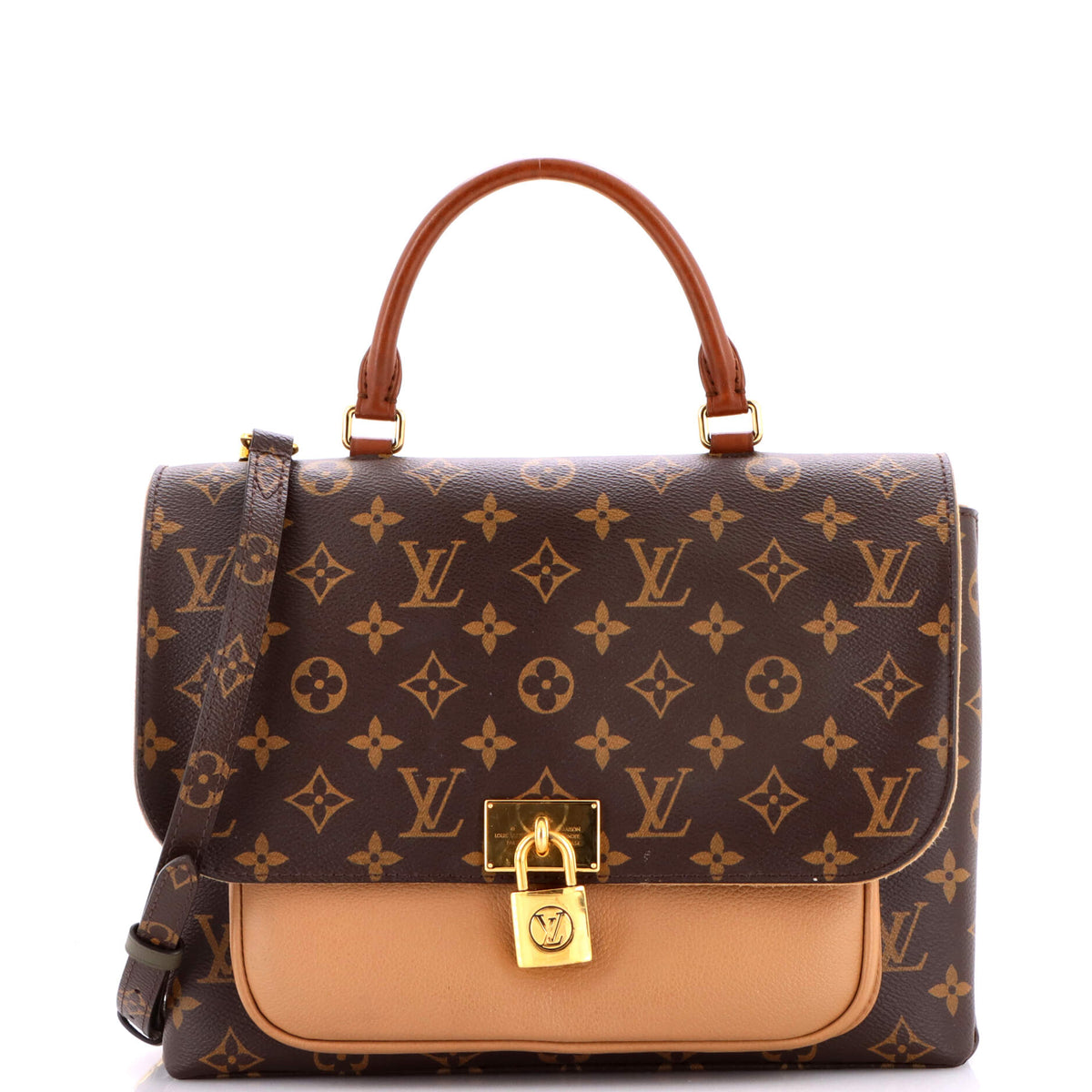 Louis Vuitton Marignan Handbag Monogram Canvas with Leather
