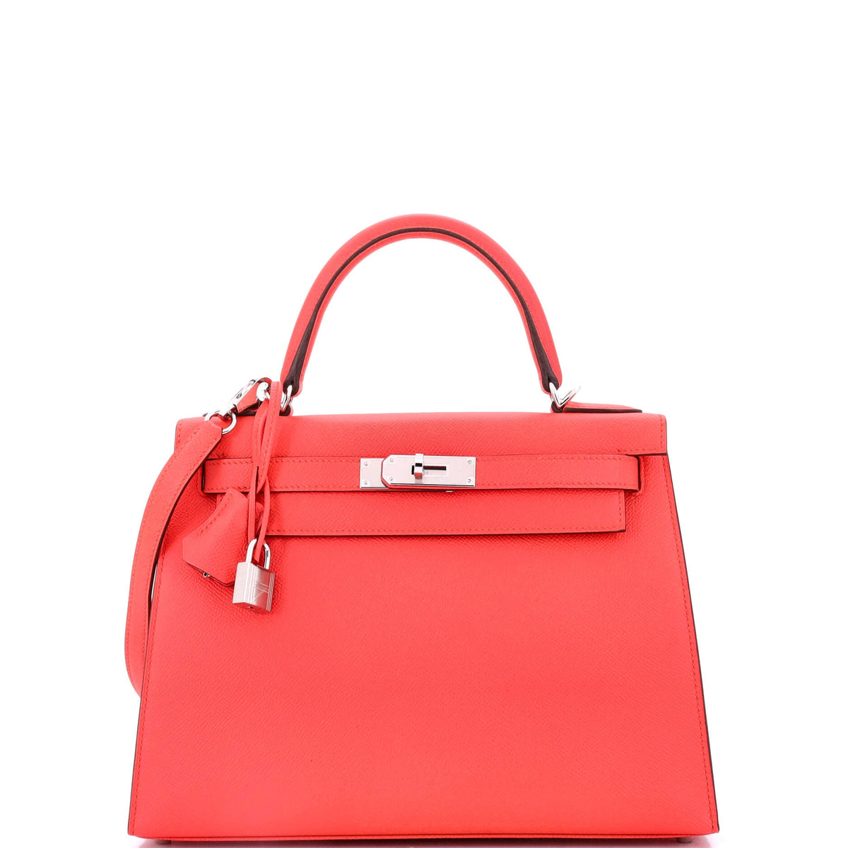 Herm?s Kelly Handbag Rose Texas Epsom with Palladium Hardware 28
