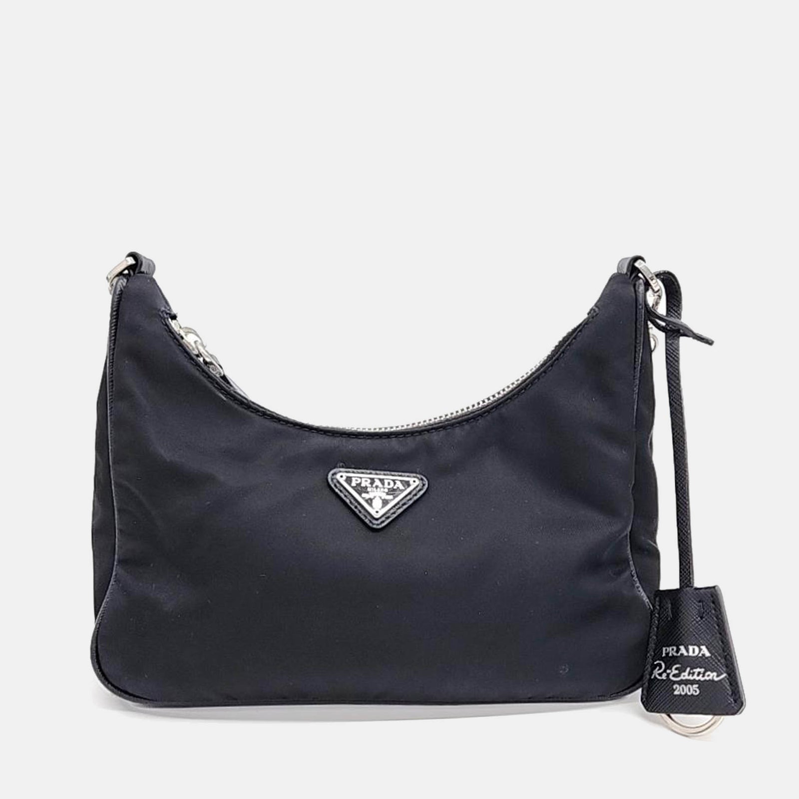 Prada Black Nylon Re-edition 2005 Shoulder Bag