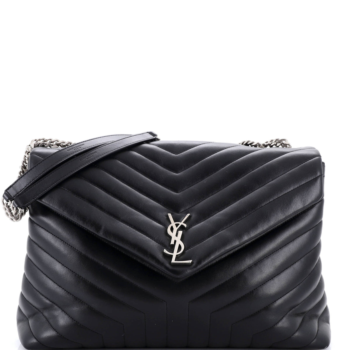 Saint Laurent Loulou Shoulder Bag Matelasse Chevron Leather Large