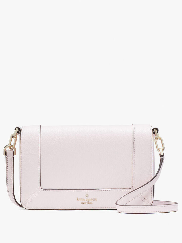 Kate Spade Au Lena Pebbled Leather Small Flap Crossbody