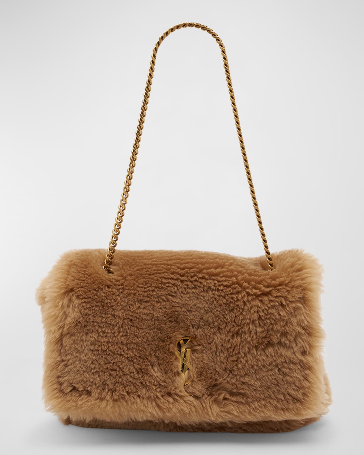 Saint Laurent Kate Small YSL Crossbody Bag in Shearling