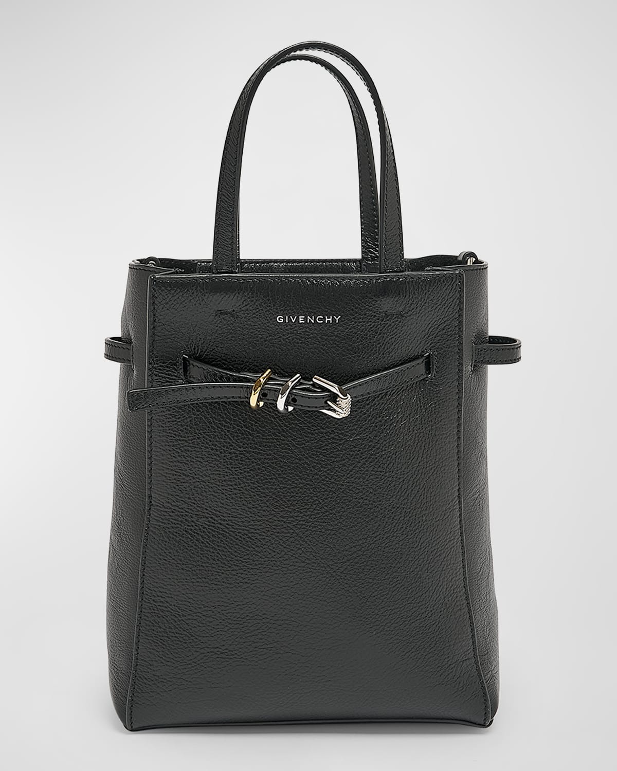 Givenchy Voyou Mini North-South Tote Bag aus gewalktem Leder