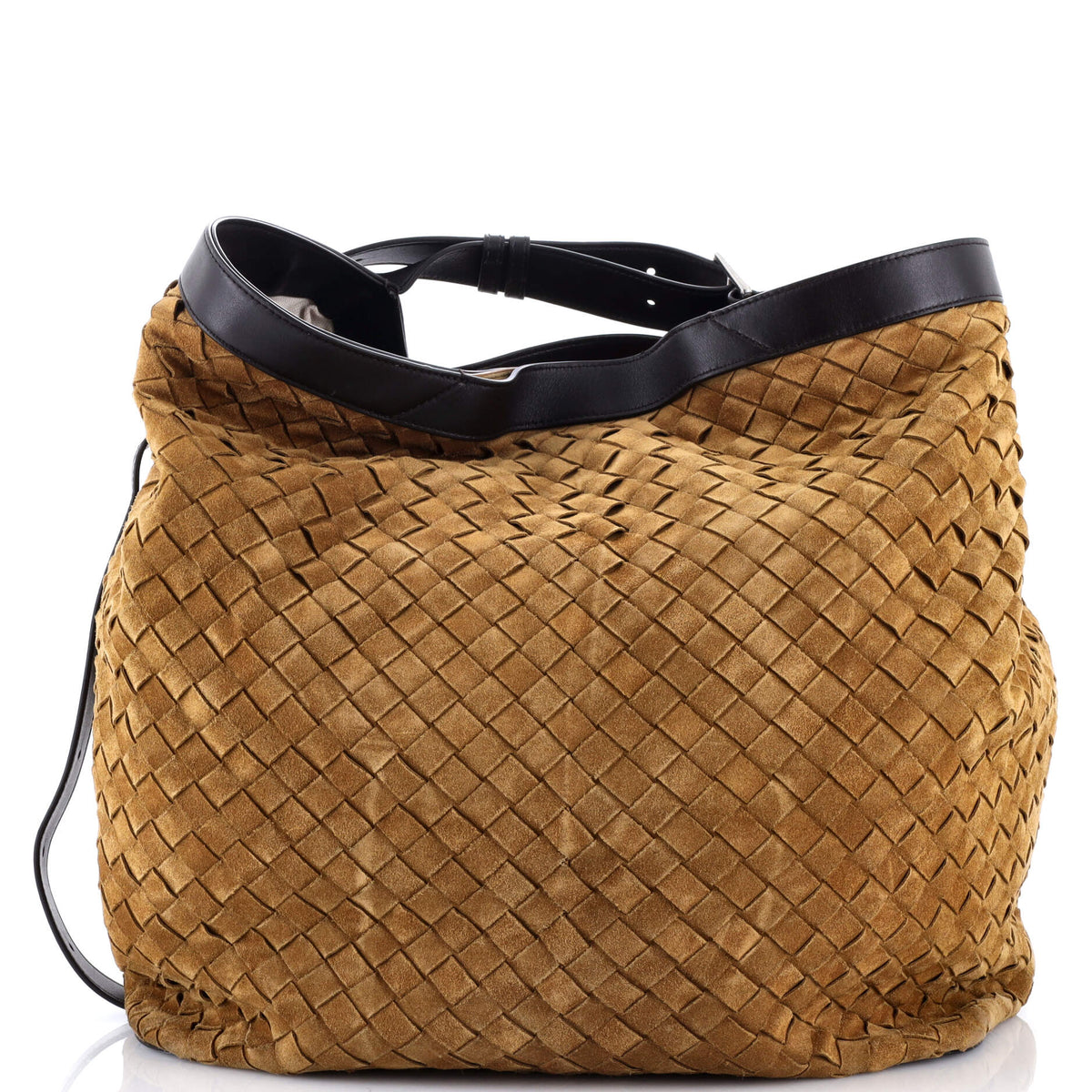 Bottega Veneta Passenger Bag Intrecciato Suede Large