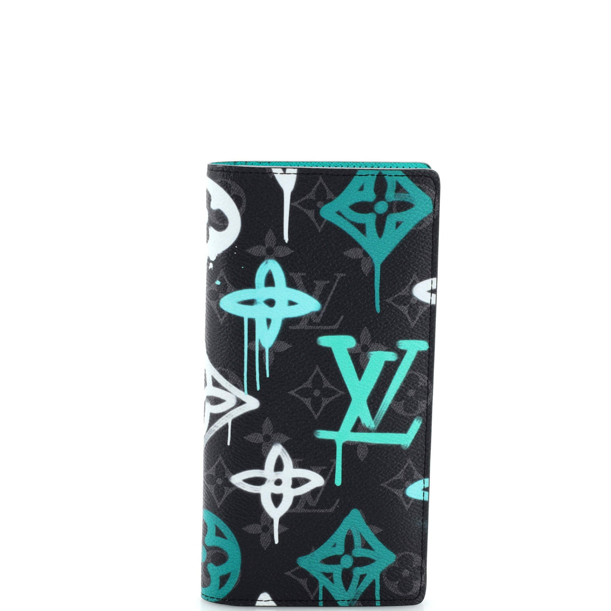 Louis Vuitton Brazza Wallet Graffiti Monogram Eclipse Canvas