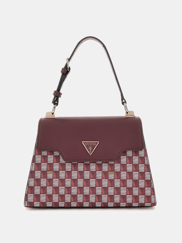 Guess G Wave Geometric-Print Handbag